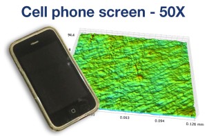 surface finish (surface roughness) of smart phone screen